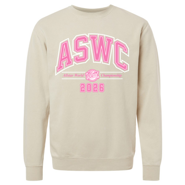 2026 ASWC Beige & Pink Event Crewneck